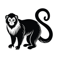 tamarin animal silhouette.