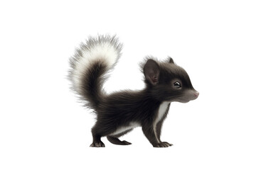 Obraz premium a cute puppy with a fluffy white tail on a transparent background, PNG image, PNG file, Generative art.