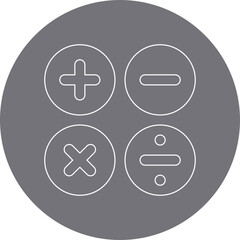 Math Symbols II single vector illustration icon