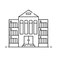 library icon, library vector illustration-simple illustration of library, perfect for library logos and icons