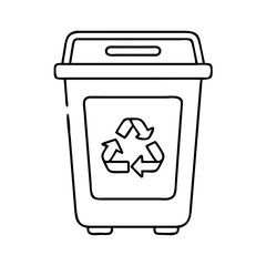 recycling bin icon, recycling bin vector illustration-simple illustration of recycling bin, perfect for recycling bin logos and icons