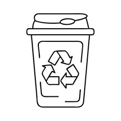 recycling bin icon, recycling bin vector illustration-simple illustration of recycling bin, perfect for recycling bin logos and icons