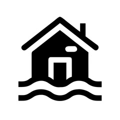 house flood  vector flat icon