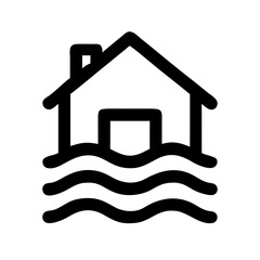 house flood  vector flat icon