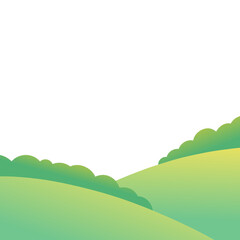 Obraz premium Green Grassland Illustration