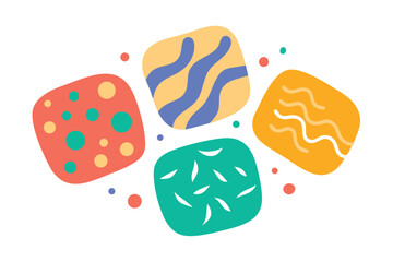 Abstract Shapes, Colorful Pattern, Background, Illustration, Transparent