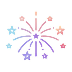 Fireworks Icon for Celebration, Festival Events, and Holiday Illustrations