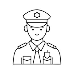 police officer icon, police officer vector illustration-simple illustration of police officer, perfect for police officer logos and icons