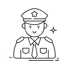 police officer icon, police officer vector illustration-simple illustration of police officer, perfect for police officer logos and icons