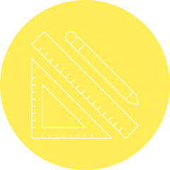 Studying Geometry single vector illustration icon