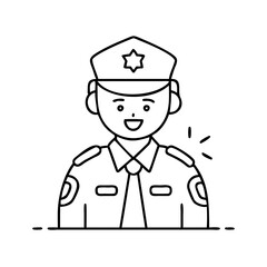 police officer icon, police officer vector illustration-simple illustration of police officer, perfect for police officer logos and icons
