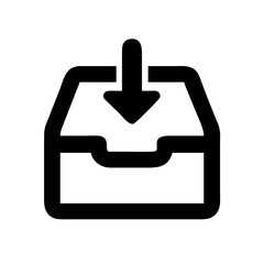 inbox in  vector flat icon