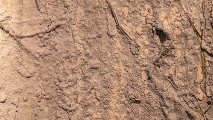 Texture of an antique brown wall with stains. Abstract wallpaper