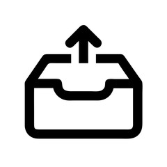 Obraz premium inbox out glyph vector flat icon