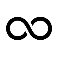 infinity glyph  vector flat icon