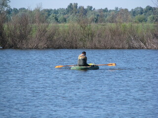 man in kayak