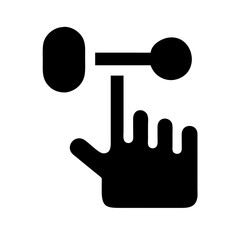 interactive glyph  vector flat icon