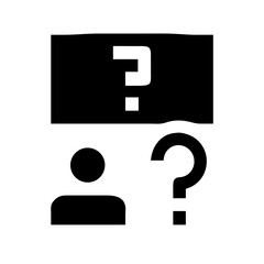interrogation glyph  vector flat icon