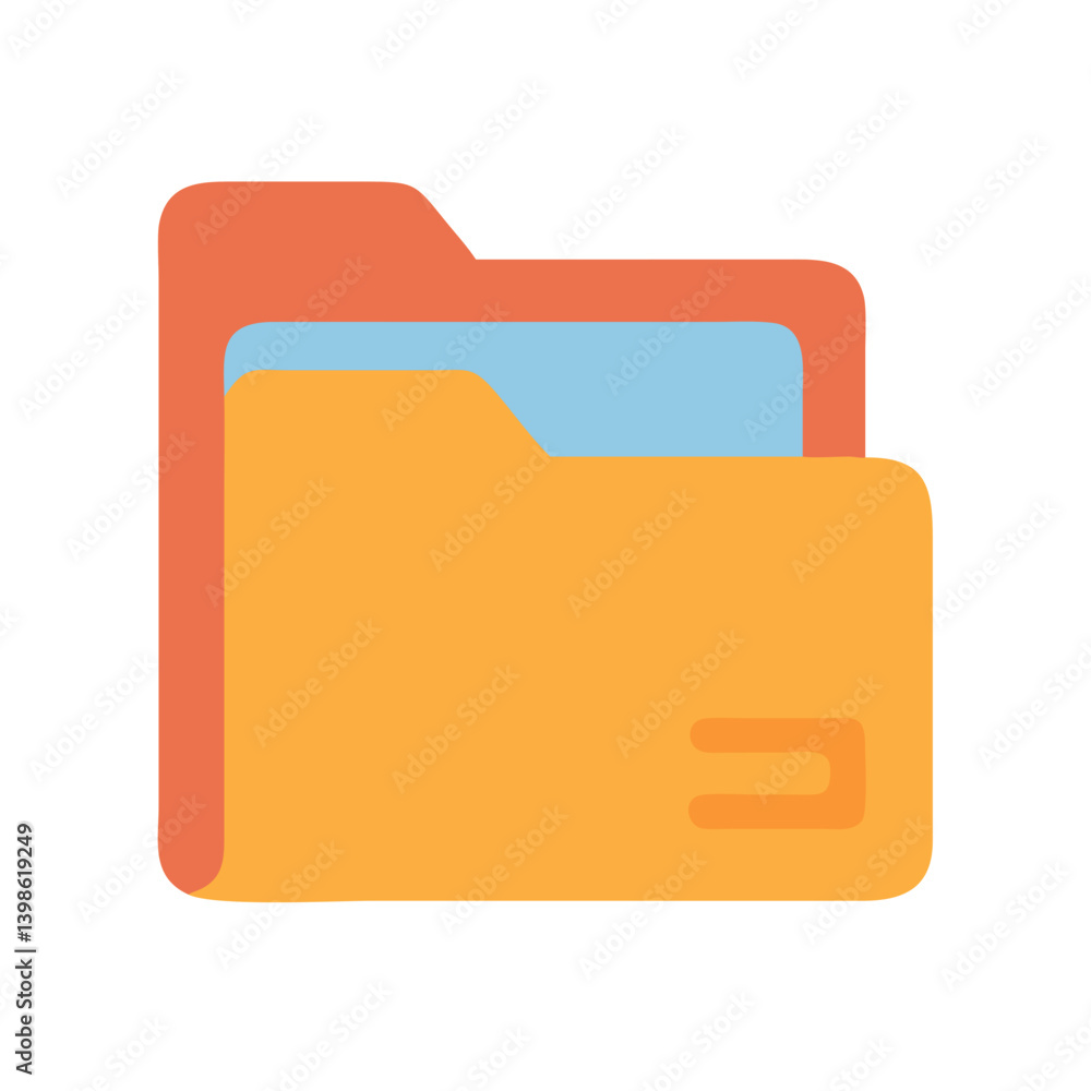 Poster folder icon for file management, organization, and digital storage systems