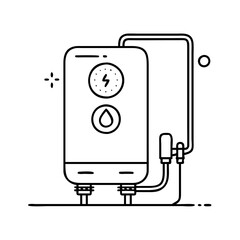 water heater icon, water heater vector illustration-simple illustration of water heater, perfect for water heater logos and icons