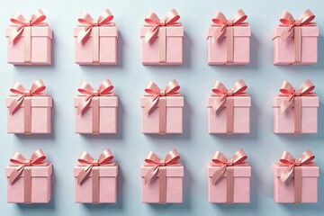 Elegant repeating gift box pattern, pastel hues, wallpaper, pastel, romantic