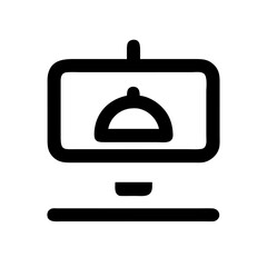 Fototapeta premium Food Tray Icon for Catering, Dining, and Food Service