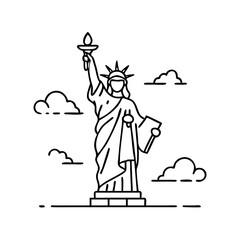 statue of liberty icon, statue of liberty vector illustration-simple illustration of statue of liberty, perfect for statue of liberty logos and icons © Md