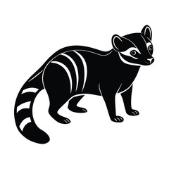Civet animal silhouette.