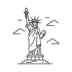 statue of liberty icon, statue of liberty vector illustration-simple illustration of statue of liberty, perfect for statue of liberty logos and icons