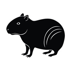 Capybara animal silhouette.