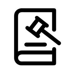 law icon glyph  vector flat icon