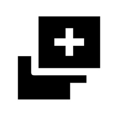 Obraz premium layer plus glyph vector flat icon