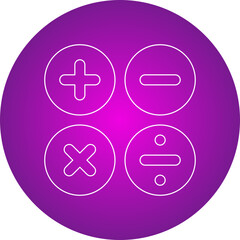 Math Symbols II single vector illustration icon