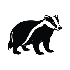 Badger animal silhouette.
