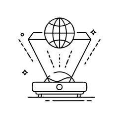 hologram icon, hologram vector illustration-simple illustration of hologram, perfect for hologram logos and icons