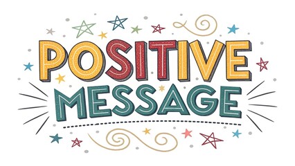 Obraz premium lettering design with positive message