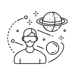 vr space icon icon, vr space icon vector illustration-simple illustration of vr space icon, perfect for vr space icon logos and icons