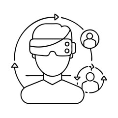 vr user icon icon, vr user icon vector illustration-simple illustration of vr user icon, perfect for vr user icon logos and icons