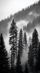 Obraz premium Misty Mountain Pines