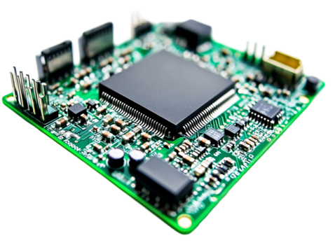 a close up of a circuit board