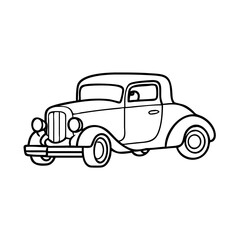 hot rod icon, hot rod vector illustration-simple illustration of hot rod, perfect for hot rod logos and icons