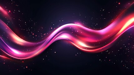 Obraz premium Abstract glowing wavy design