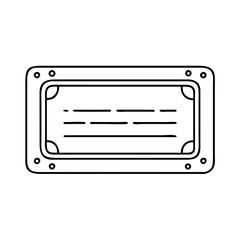 retro license plate icon, retro license plate vector illustration-simple illustration of retro license plate, perfect for retro license plate logos and icons