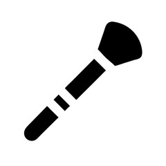 makeup brush glyph  vector flat icon