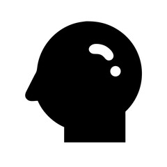 man head glyph  vector flat icon