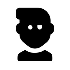 man head glyph  vector flat icon