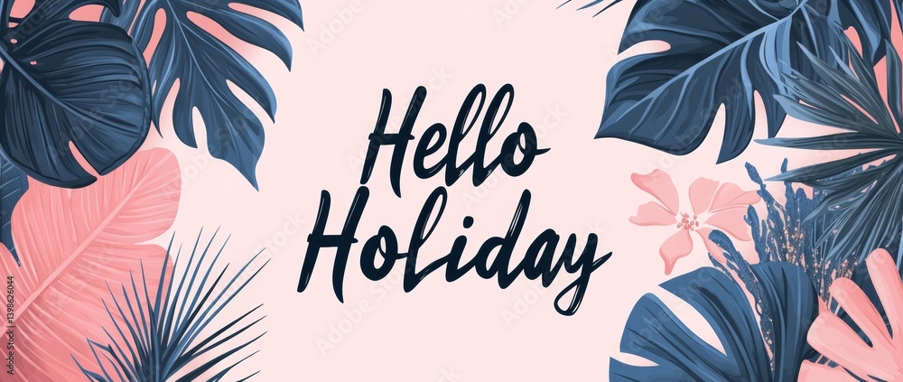 Poster a floral pattern with a beige surface and a 