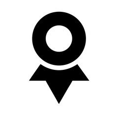 map marker glyph  vector flat icon