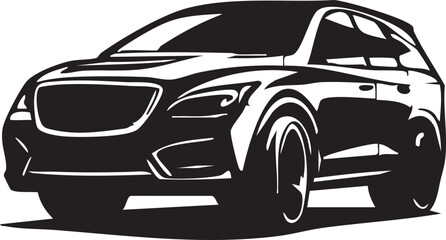 Minimalist Car Silhouette Illustration

