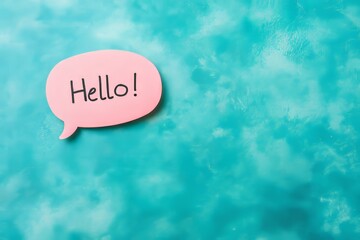 A lively speech bubble in vivid colors, aimed at sparking conversation and building connections